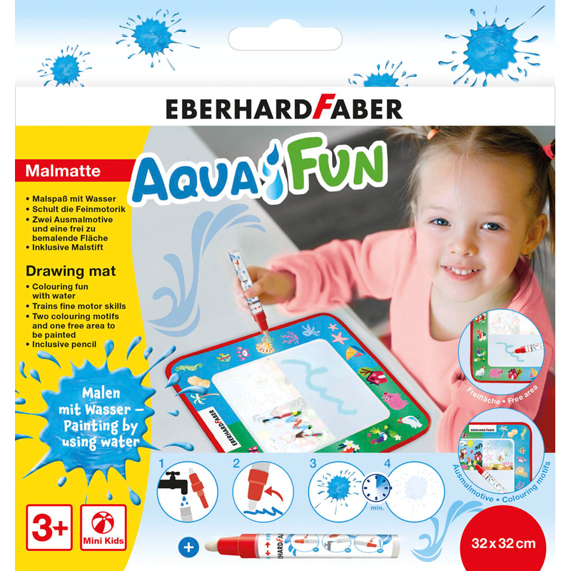 EBERHARD FABER Aqua Fun Malmatte mit Wasserstift, 1 St.