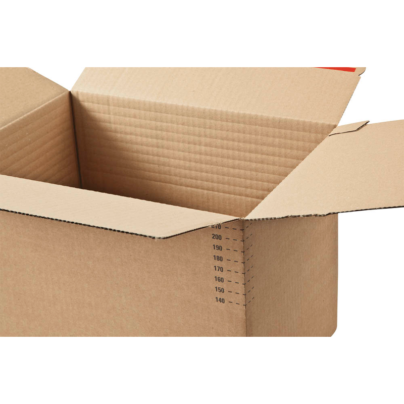 ColomPac® Versandkartons Blitzbodenkartons 31,2 x 22,3 x 14,0 - 22,4 cm, 10 St.