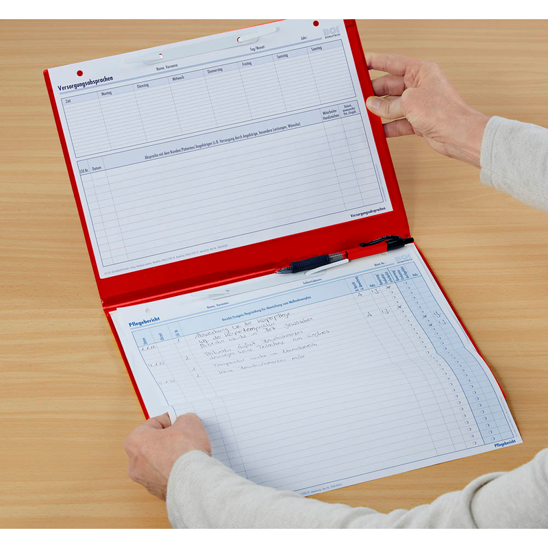 BOI Patienten-Dokumentationsmappe Professional-Line DIN A4 quer rot, 1 St.