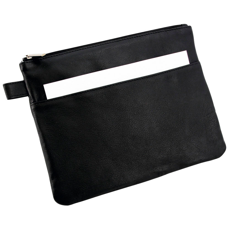 Alassio Reißverschlussbeutel schwarz Leder, 1 St.