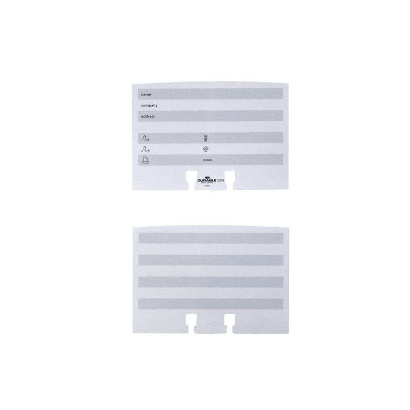 DURABLE Telefon-/Adress-Rollkartei Telindex silber, für 500 Adress,- Telefonkarten