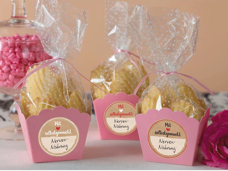 AVERY Zweckform Aufkleber 56818 Mit Liebe gemacht, 50 Etiketten