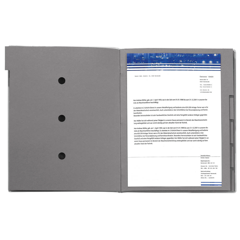 bene Ordnungsmappe 6 Fächer grau, 1 St.