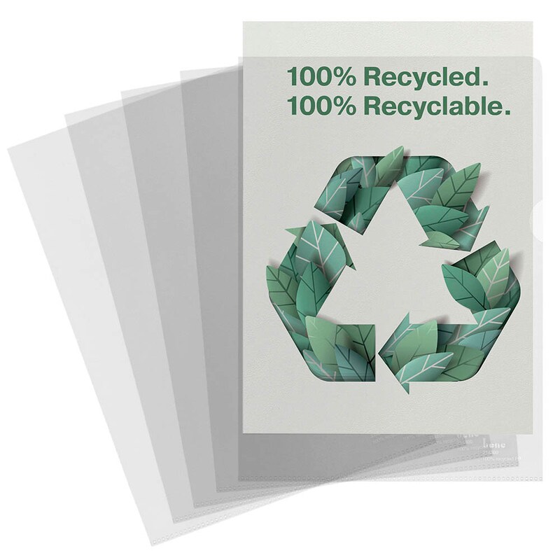 bene Sichthüllen DIN A4 transparent genarbt 0,10 mm, 100 St.