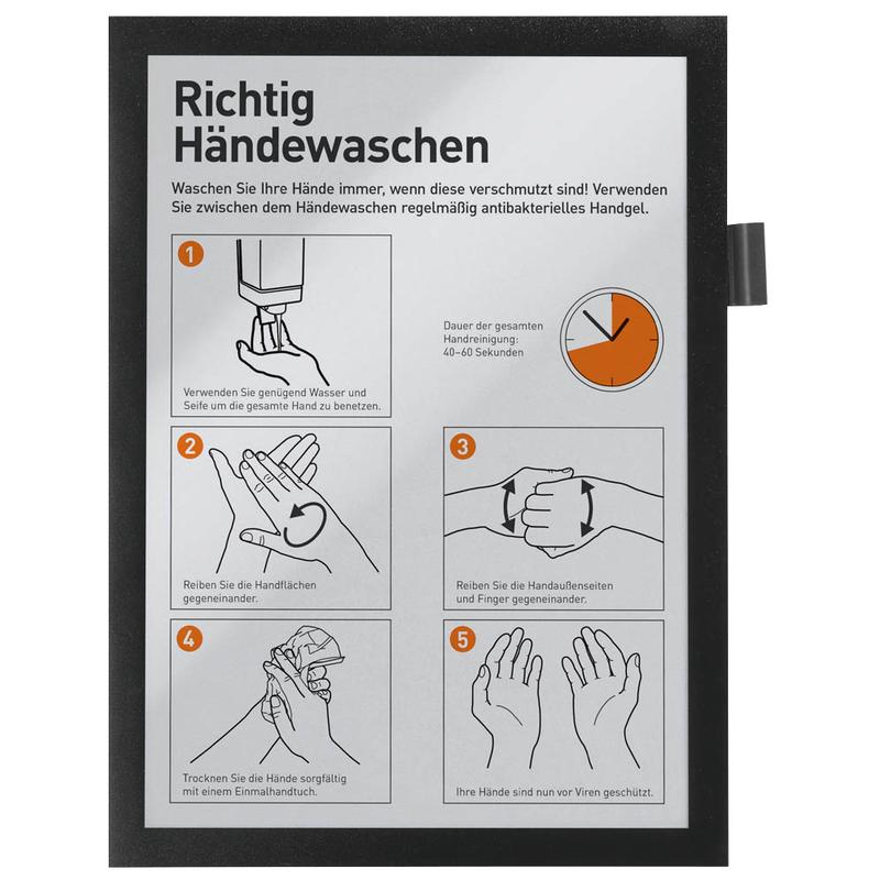 DURABLE Magnetrahmen selbstklebend DURAFRAME NOTE schwarz A4, 1 St.