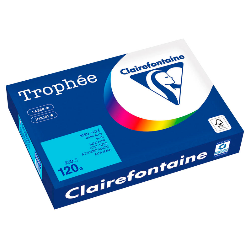 Clairefontaine Kopierpapier Trophée blau DIN A4 120 g/qm 250 Blatt