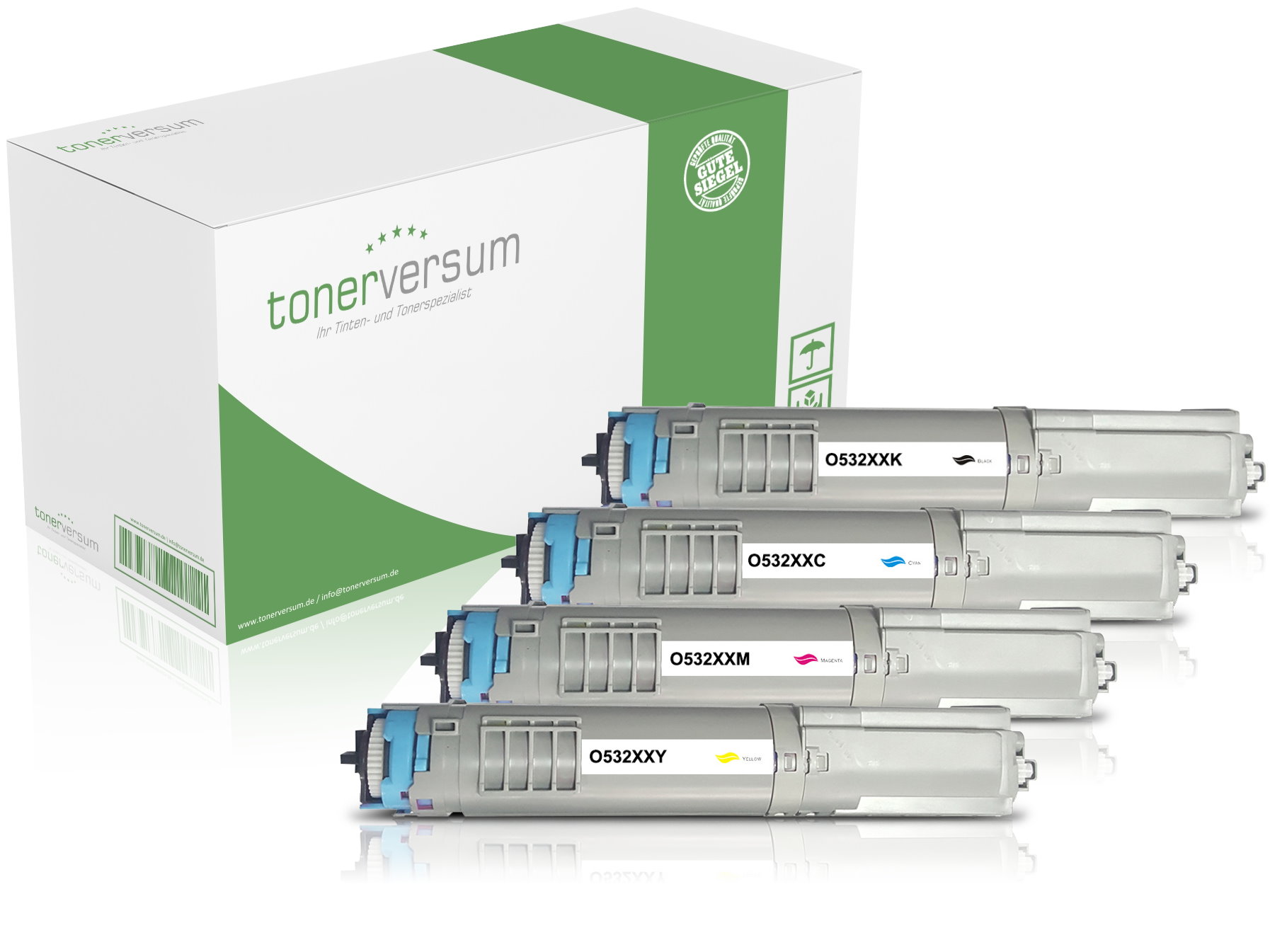 Alternativ zu OKI 46490608 46490607 46490606 46490605 / C532 Toner Multipack CMYK (4er Set)