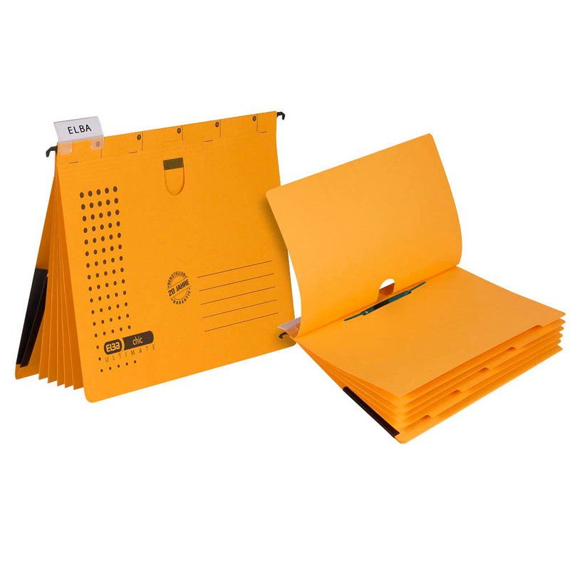 ELBA Personalhefter chic ULTIMATE Karton gelb DIN A4 5x kaufmännische Heftung, 5 St.