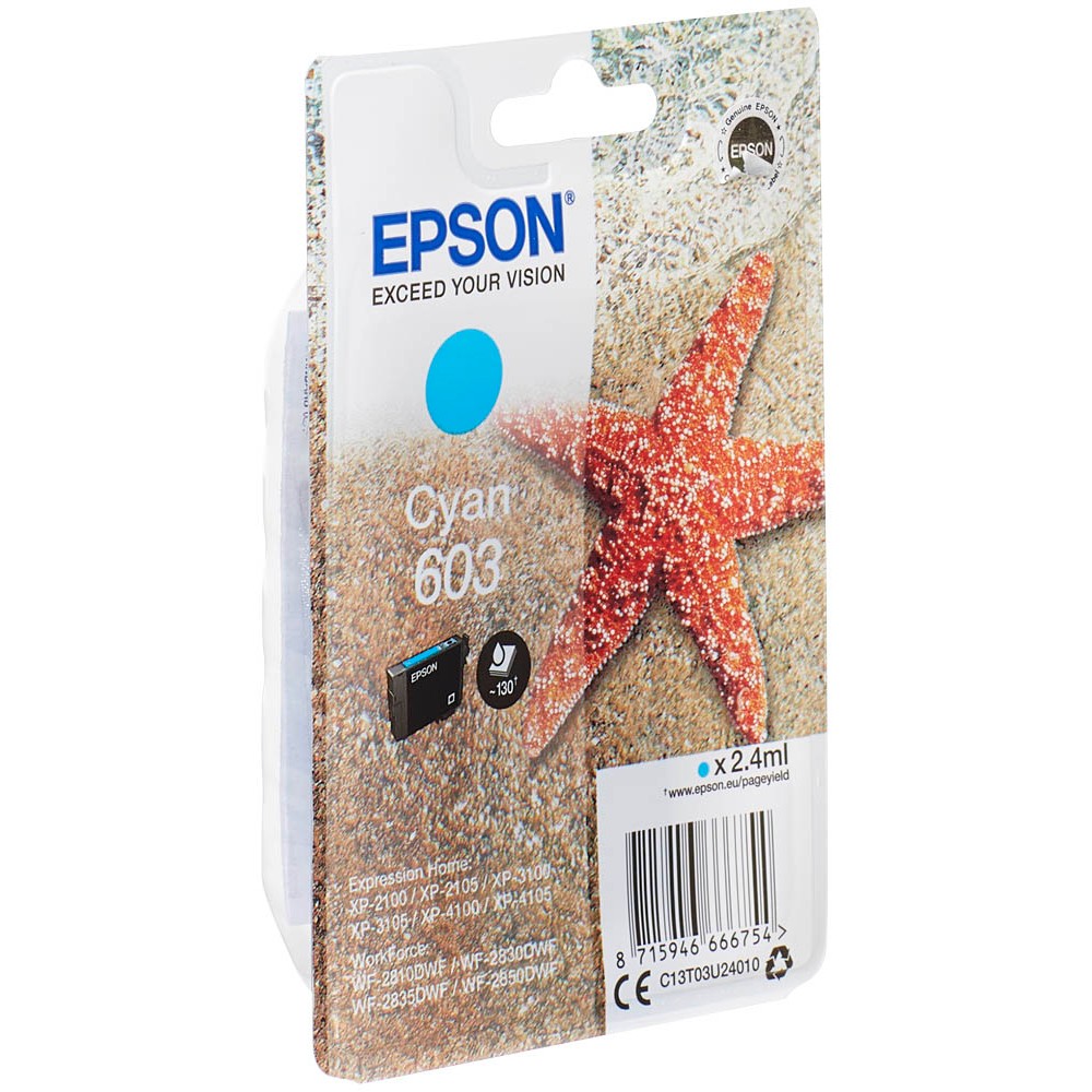 Epson 603 / C13T03U24010 Tinte Cyan