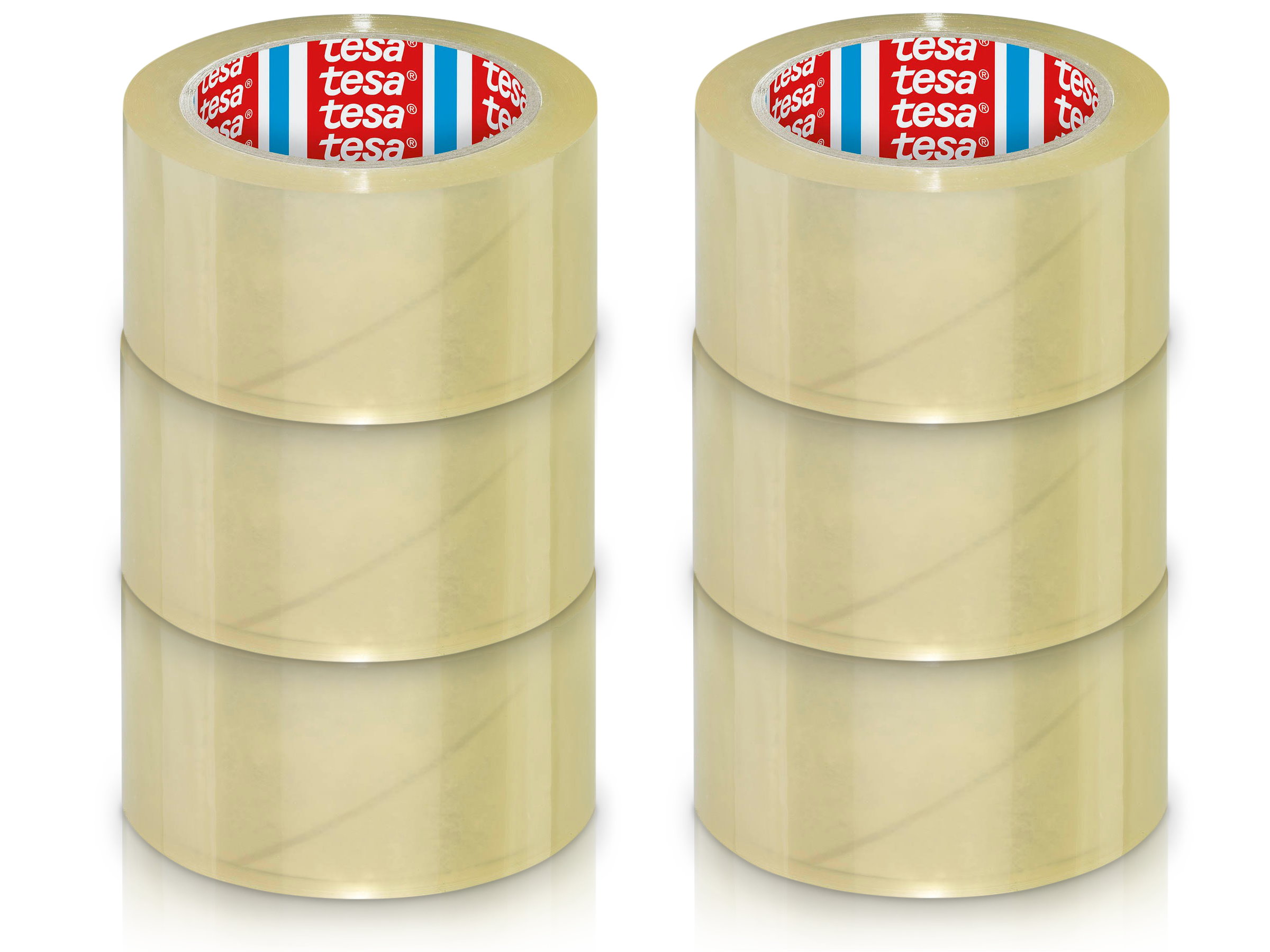 tesa Packband tesapack 64014 PP-Klebeband 50 mm x 66 m transparent (6er Pack)
