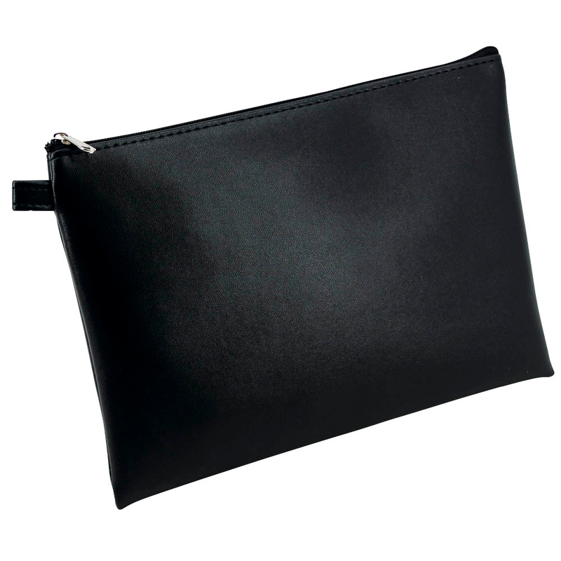 Alassio Reißverschlussbeutel schwarz Leder, 1 St.