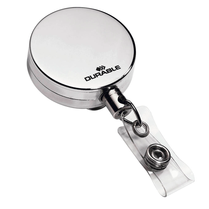 DURABLE Ausweishalter Jojo CHROME silber, 10 St.