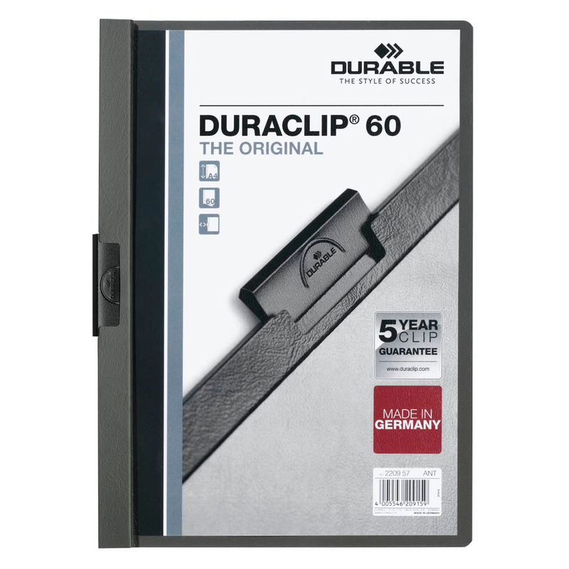 DURABLE Klemmhefter DURACLIP anthrazit, 25 St.