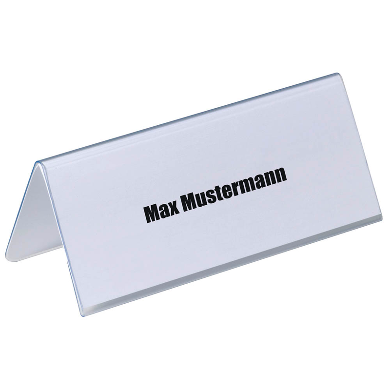 DURABLE Tischnamensschilder 8051-19 transparent 10,0 x 5,2 cm, 25 St.