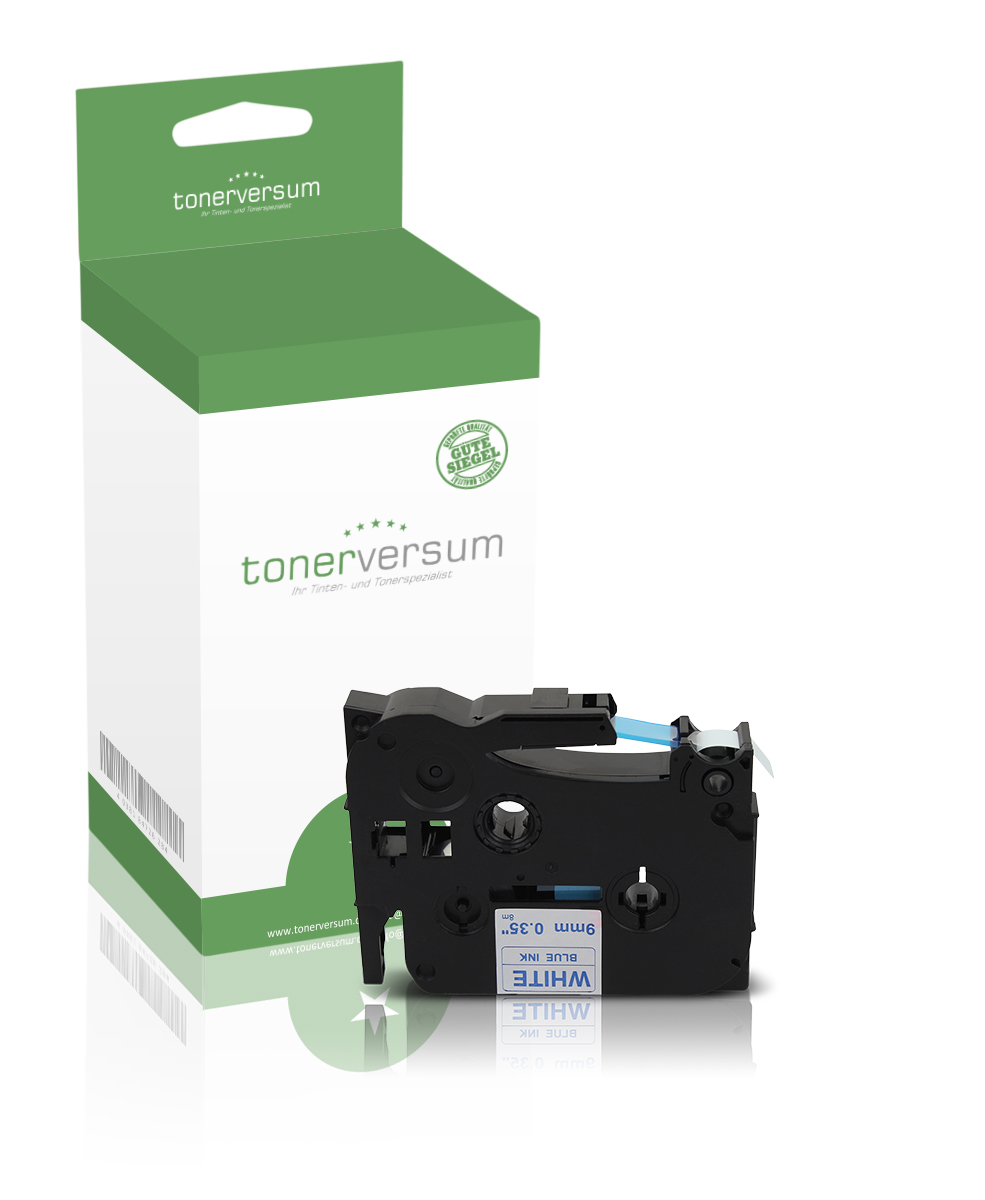 Alternativ zu Brother TZe-223 P-Touch Schriftband 9mm blau/weiss