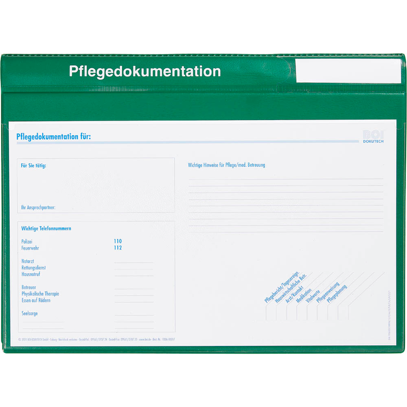 BOI Patienten-Dokumentationsmappe System-Line DIN A4 grün, 1 St.
