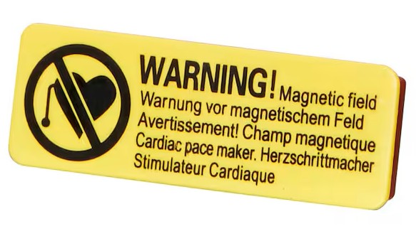 DURABLE Selbstklebende Magnete rot/gelb, 10 St.