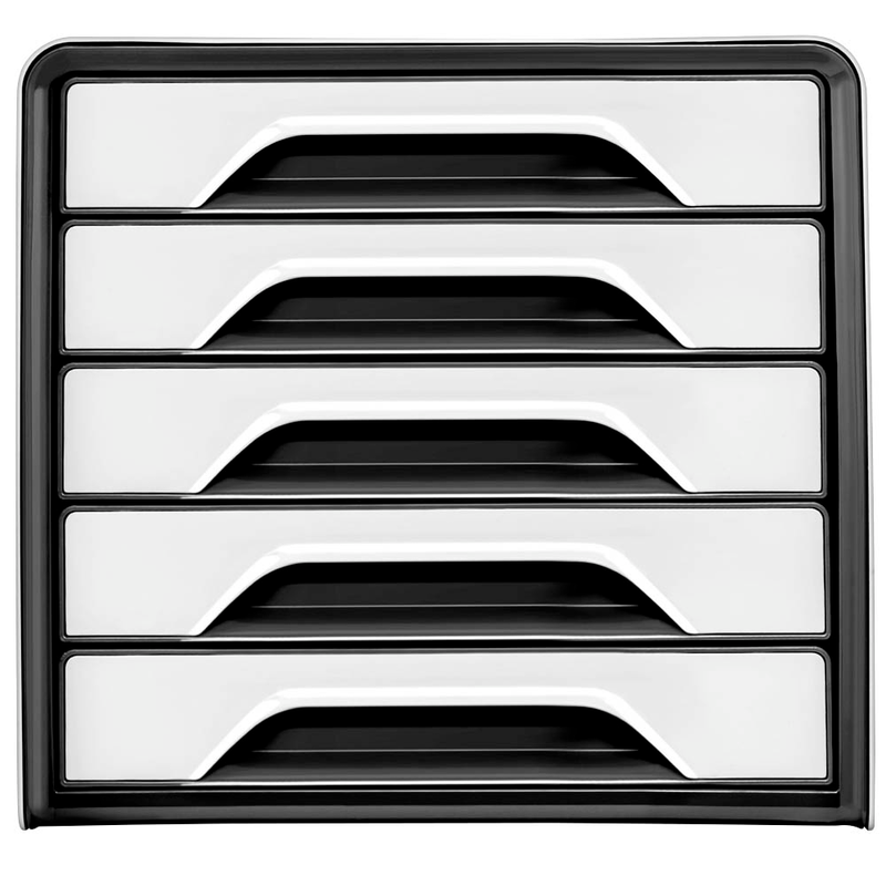 cep Schubladenbox Smoove  schwarz/weiß 1071110121, DIN A4 mit 5 Schubladen, 1 St.