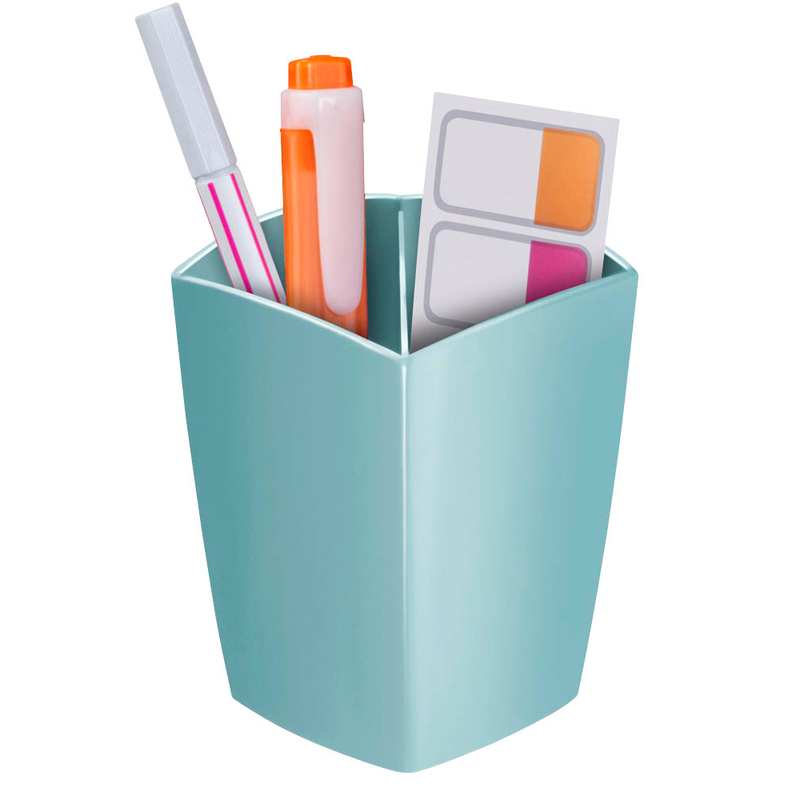 cep Stiftehalter Riviera mint Polystyrol 2 Fächer 7,4 x 7,4 x 9,5 cm