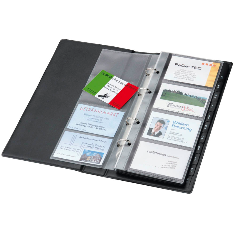 SIGEL Visitenkarten-Ringbuch schwarz, 1 St.