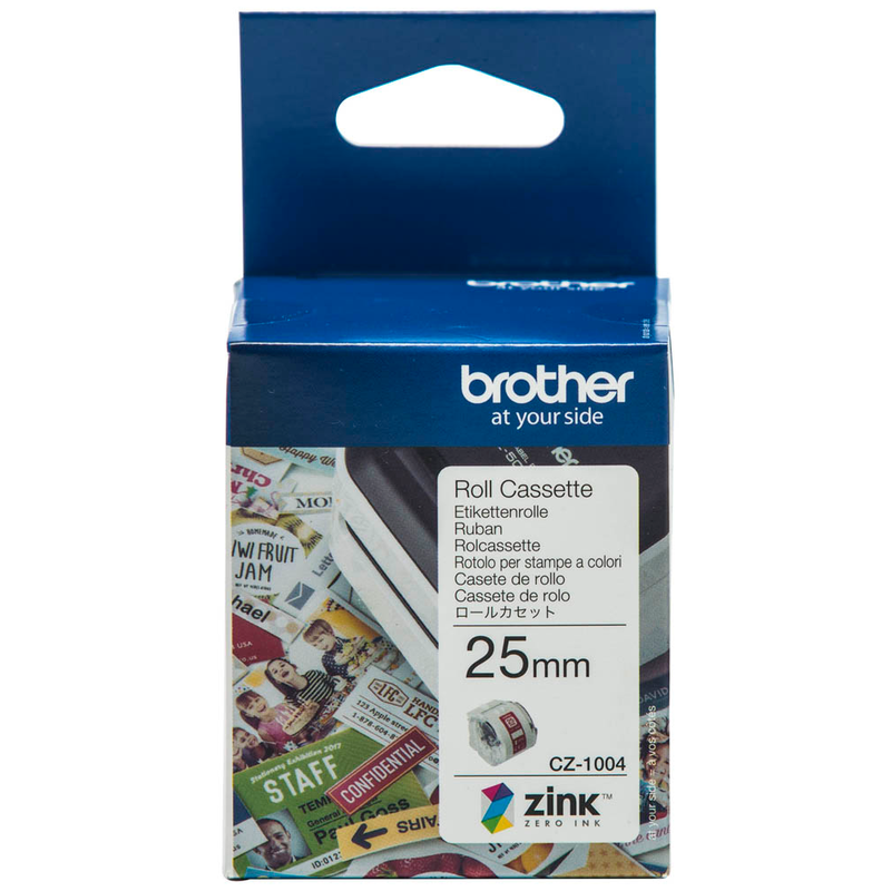 Brother Endlospapierrolle für Etikettendrucker CZ1004 weiß, 25,0 mm, 1 x 1 Etiketten