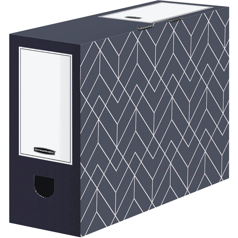 Bankers Box Archivboxen Bankers Box Décor Serie mitternachtsblau/weiß 10,0 x 34,5 x 25,3 cm, 5 St.