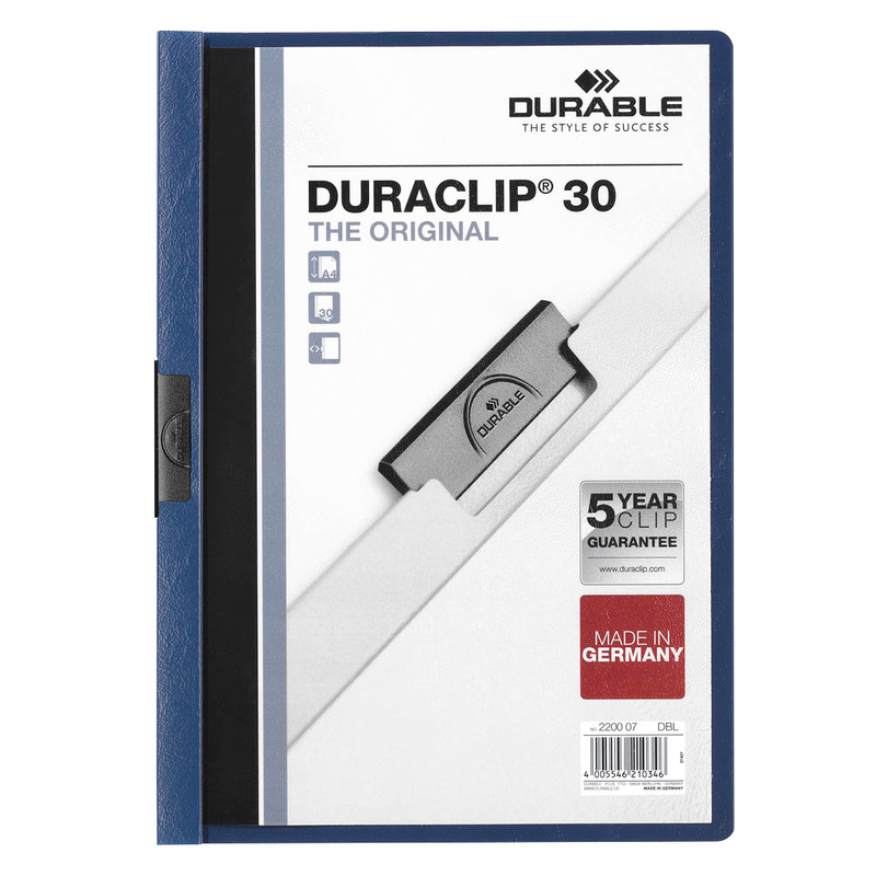 DURABLE Klemmhefter DURACLIP dunkelblau, 5 St.