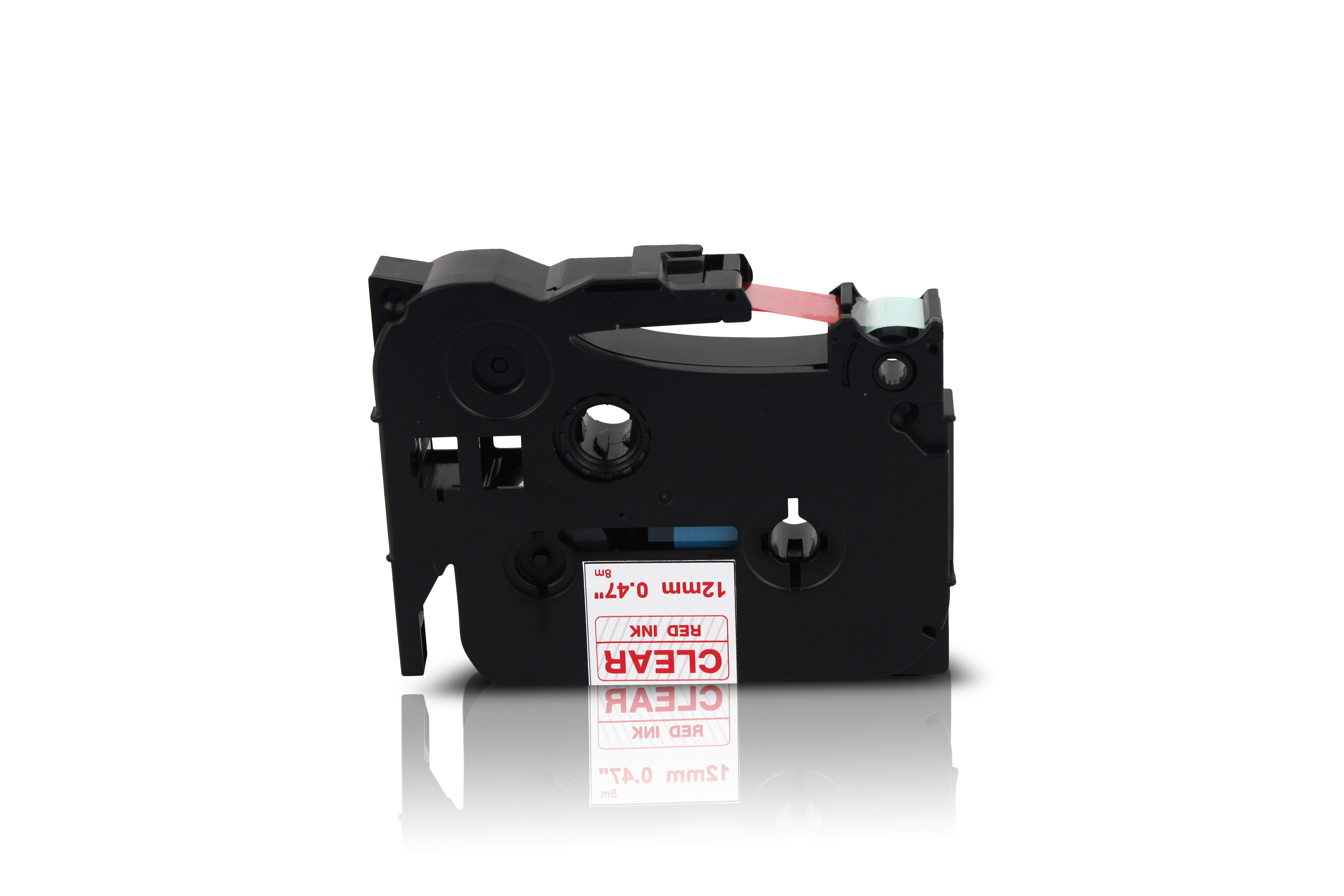 Alternativ zu Brother TZe-132 P-Touch Schriftband 12mm rot/transparent (10er Pack)