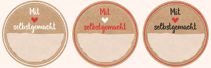 AVERY Zweckform Aufkleber 56818 Mit Liebe gemacht, 50 Etiketten