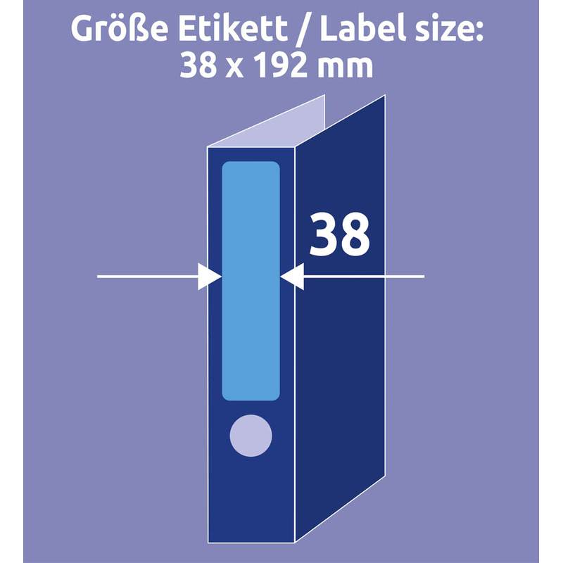 AVERY Zweckform Ordneretiketten L4763-20 blau, 20 Blatt