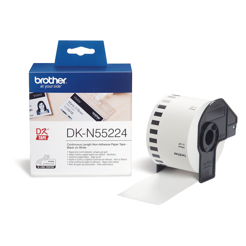 Brother Endlospapierrolle für Etikettendrucker DK-N55224 weiß, 54,0 mm, 1 x 1 Etiketten