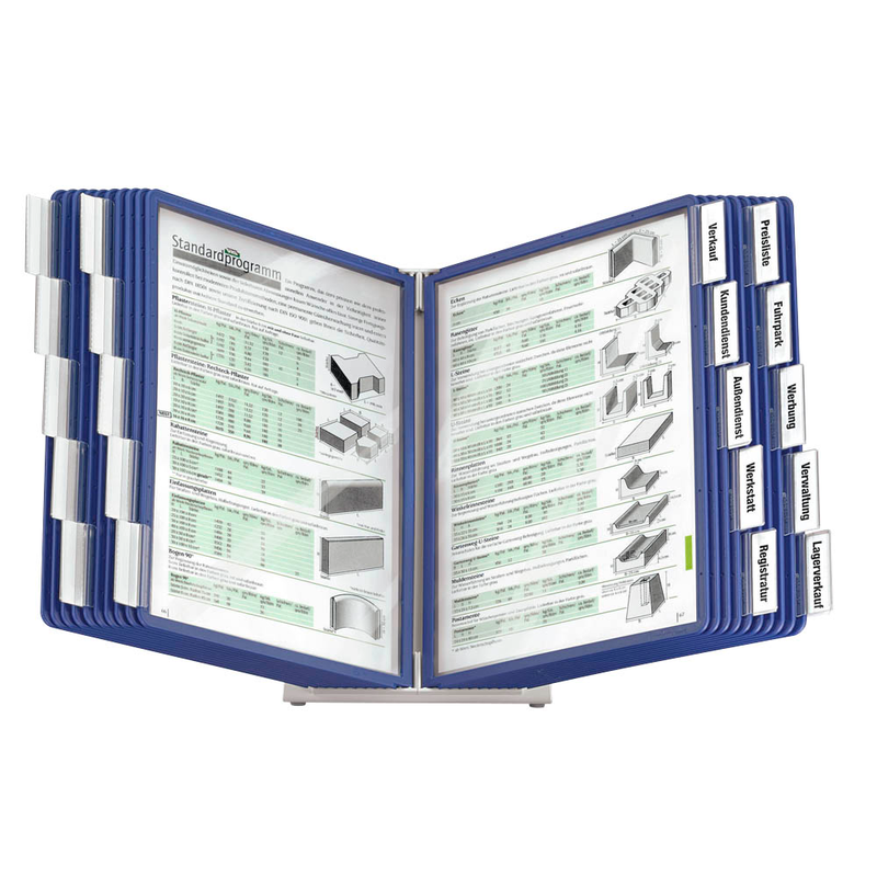 DURABLE Sichttafelsystem VARIO 900587107 DIN A4 blau mit 20 St. Sichttafeln, 1 St.