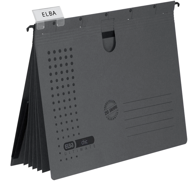 ELBA Personalhefter chic ULTIMATE Karton anthrazit DIN A4 5x kaufmännische Heftung, 5 St.
