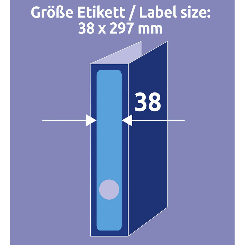 AVERY Zweckform Ordneretiketten L4749-20 blau, 20 Blatt