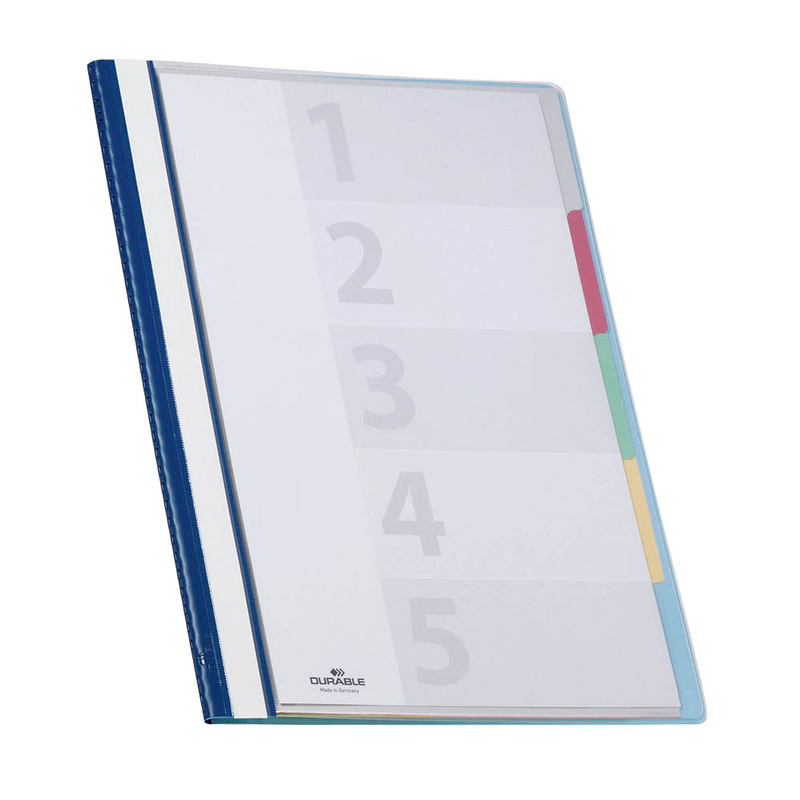 DURABLE Personalhefter DIVISOFLEX® Kunststoff blau DIN A4 5x kaufmännische Heftung, 1 St.