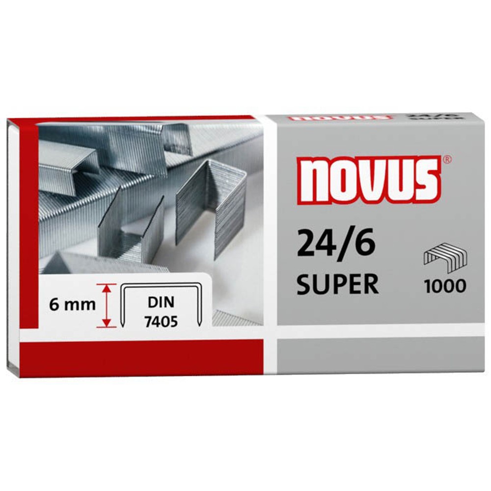 Novus Heftklammern Stahldraht 24/6 (1000er Pack)