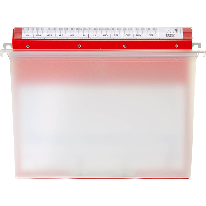 BOI Patienten-Dokumentations-Hängemappe 2-Ringe Click 2 Stationär rot Boden: 2,5 cm, 1 St.