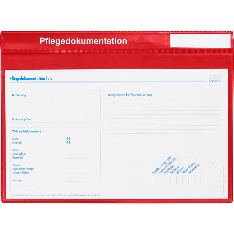 BOI Patienten-Dokumentationsmappe System-Line DIN A4 rot, 1 St.