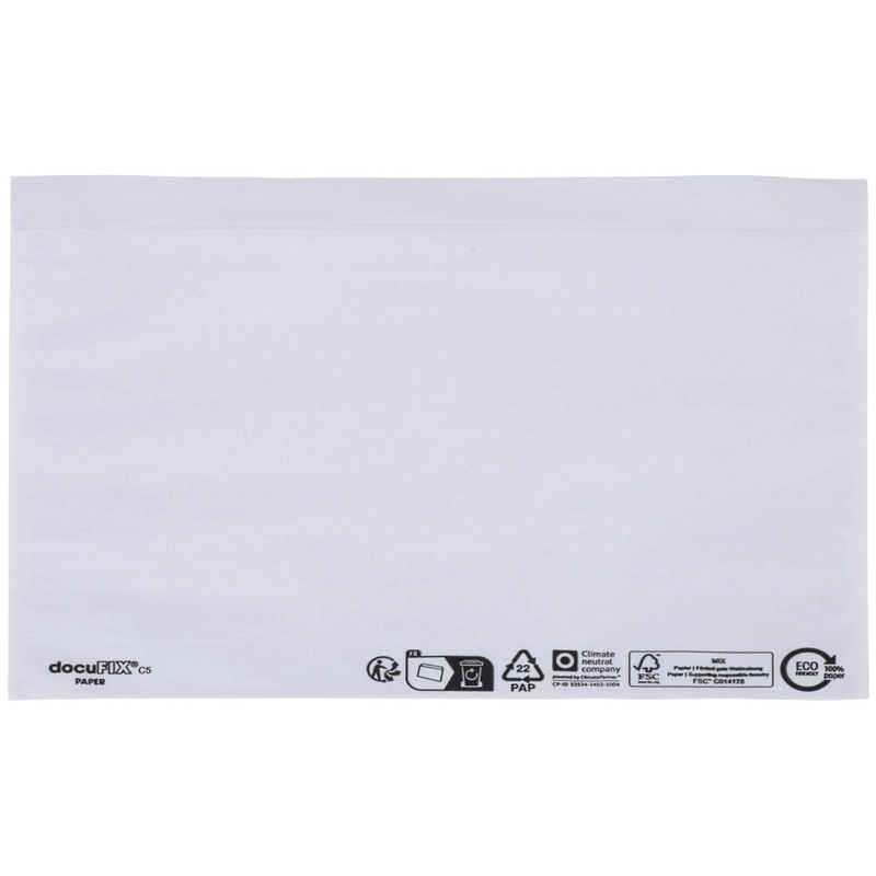 docuFIX® PAPER Lieferscheintaschen Papier DIN C5 1.000 St.