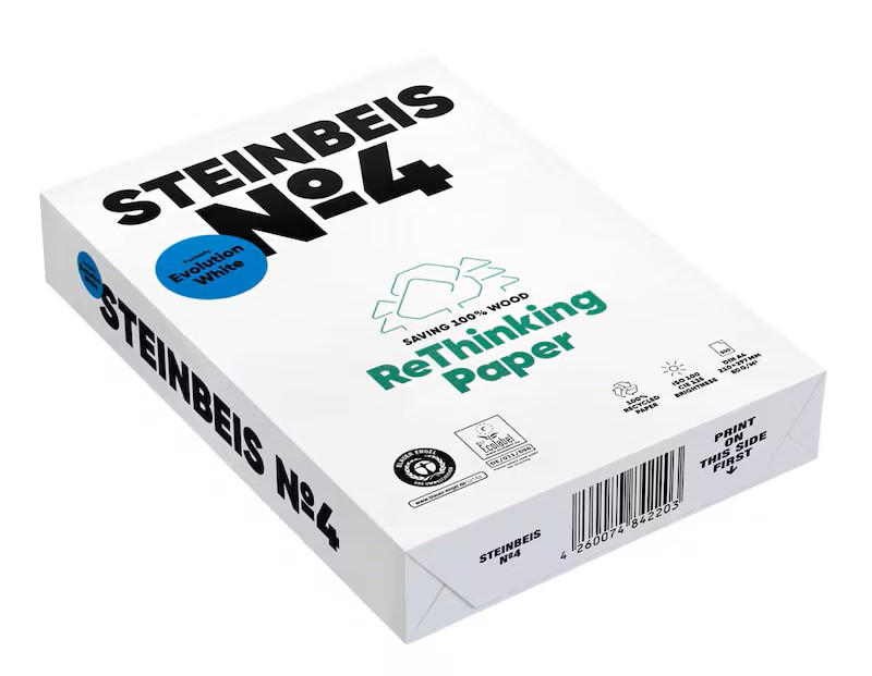 STEINBEIS Recyclingpapier No.4 DIN A4 80 g/qm 500 Blatt