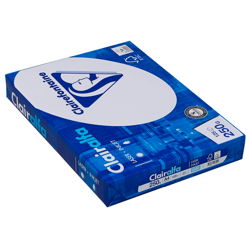 Clairefontaine Kopierpapier Clairalfa DIN A4 250 g/qm 125 Blatt