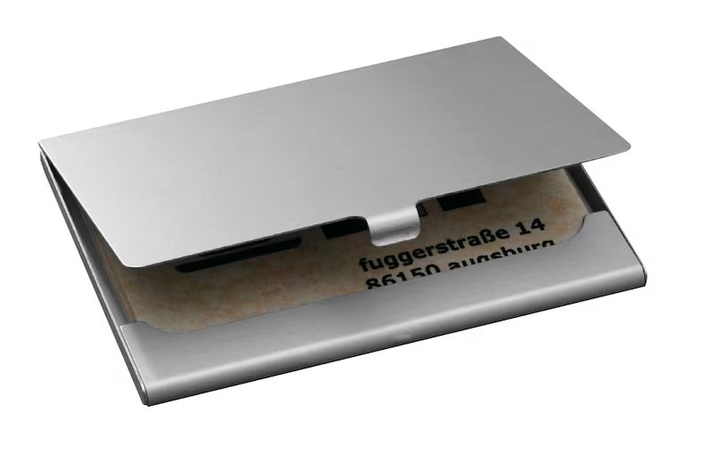 SIGEL Visitenkartenetui silber, für bis zu 15 Visitenkarten