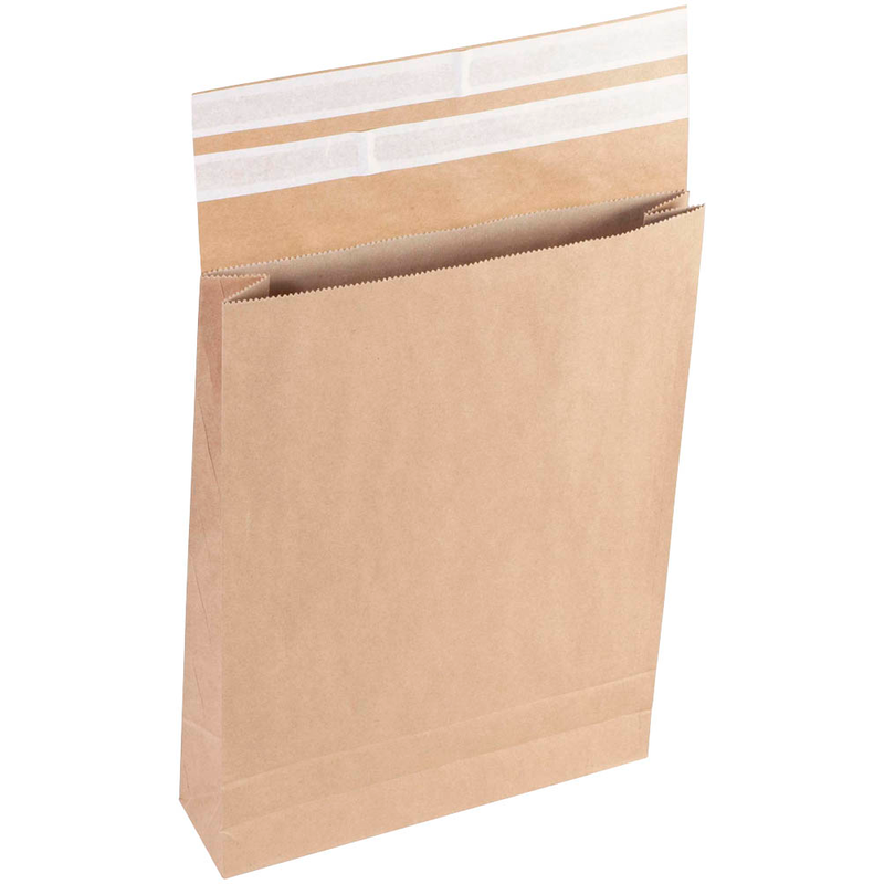 flexiPAK Faltentaschen classic Doppelfixverschluss ca. DIN D4 ohne Fenster braun mit 5,0 cm Falte, 300 St.