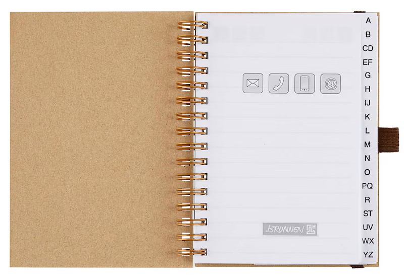 BRUNNEN Adressbuch Wire beige, 1 St.