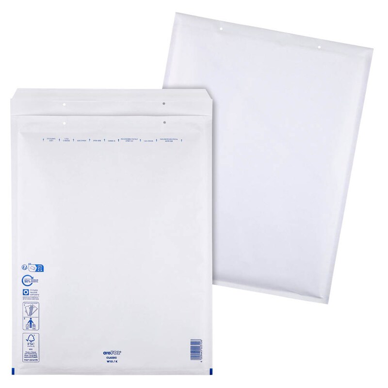 aroFOL® CLASSIC Luftpolstertaschen W10/K weiß für DIN B3, 50 St.