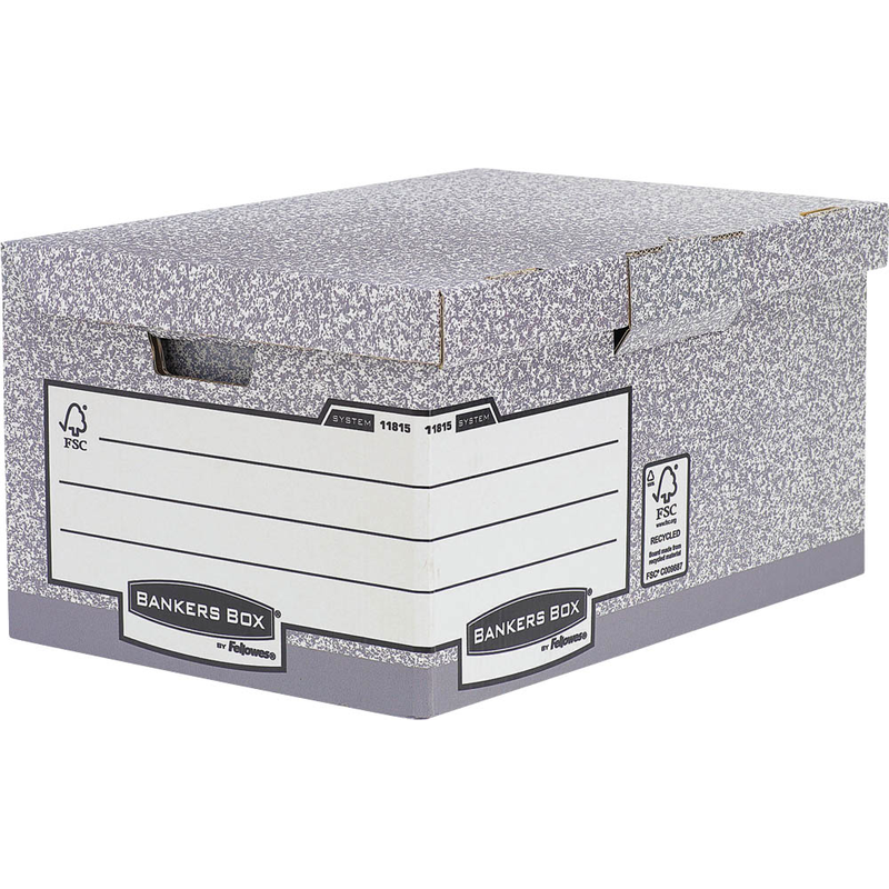 Bankers Box Archivboxen Bankers Box grau/weiß, 10 St.