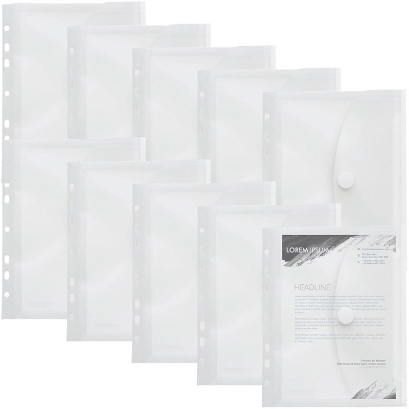 FolderSys Dokumententaschen DIN A5 transparent genarbt 0,20 mm, 10 St.
