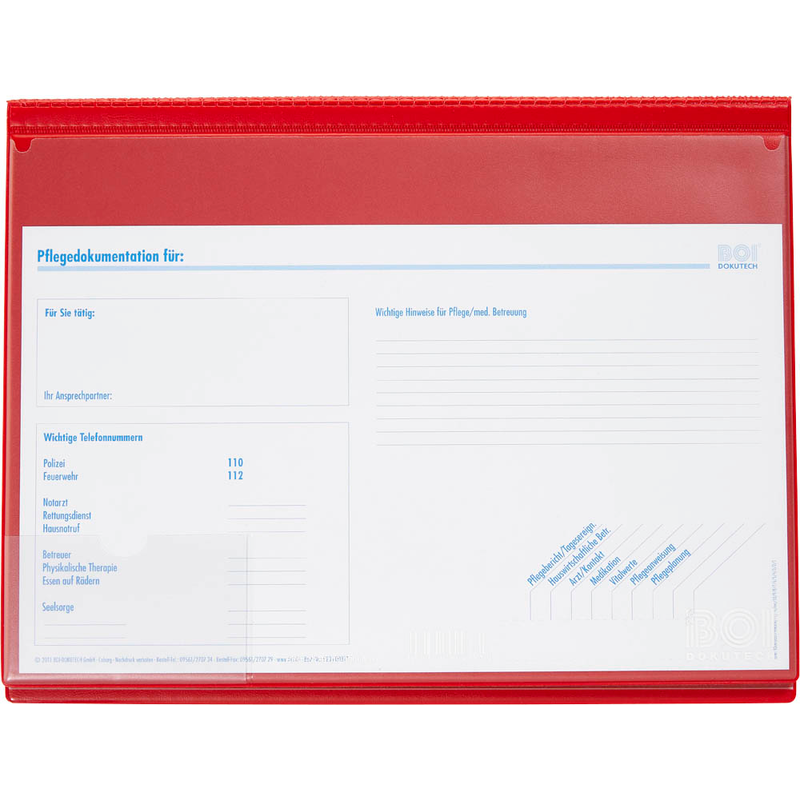 BOI Patienten-Dokumentationsmappe Professional-Line PLUS DIN A4 rot, 1 St.