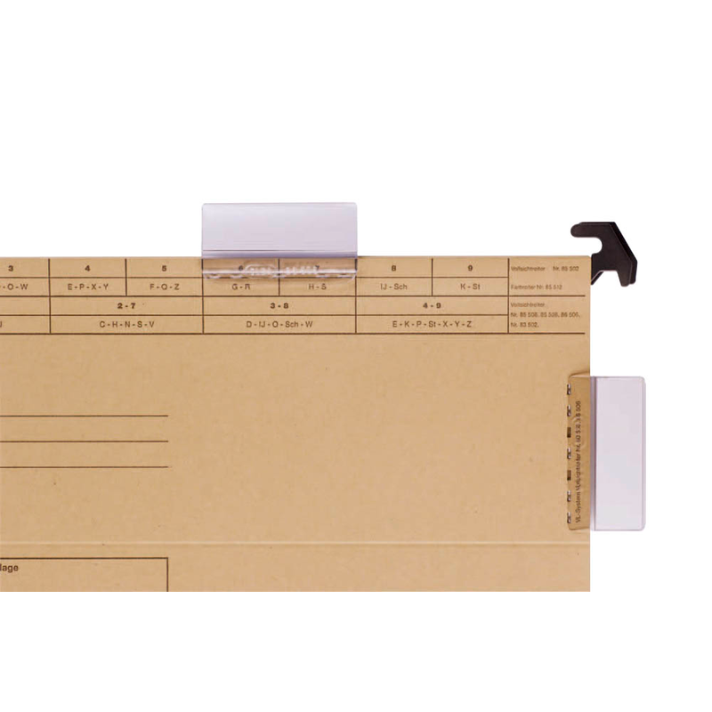 ELBA Vollsichtreiter 86558 transparent, 50 St.