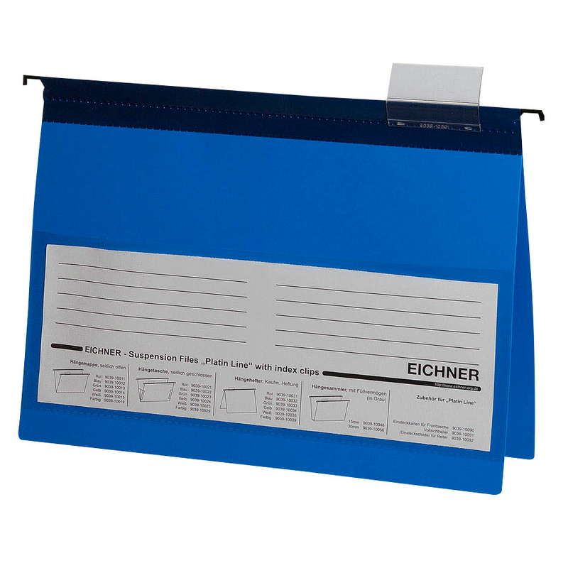 EICHNER Hängehefter Kunststoff blau DIN A4 1x kaufmännische Heftung, 10 St.